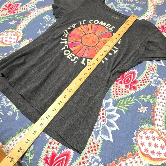 Natural Life Tops | Charcoal Gray Graphic Sun Tee Women's S - Picture 6 of 8
